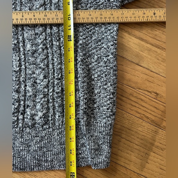 Gap marbled Long Sleeve Cable Knit Sweater Academia Crew Neck‎ Small - Picture 5 of 5